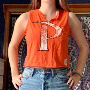 Pepperdine muscle crop top